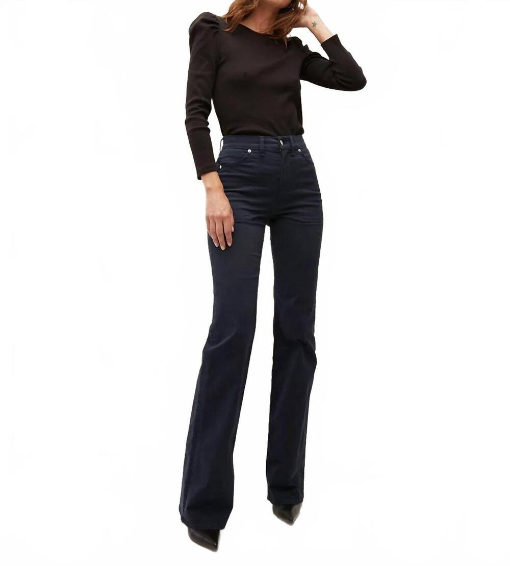 NEW VERONICA BEARD crosbie wide leg with patch pockets jeans in navy